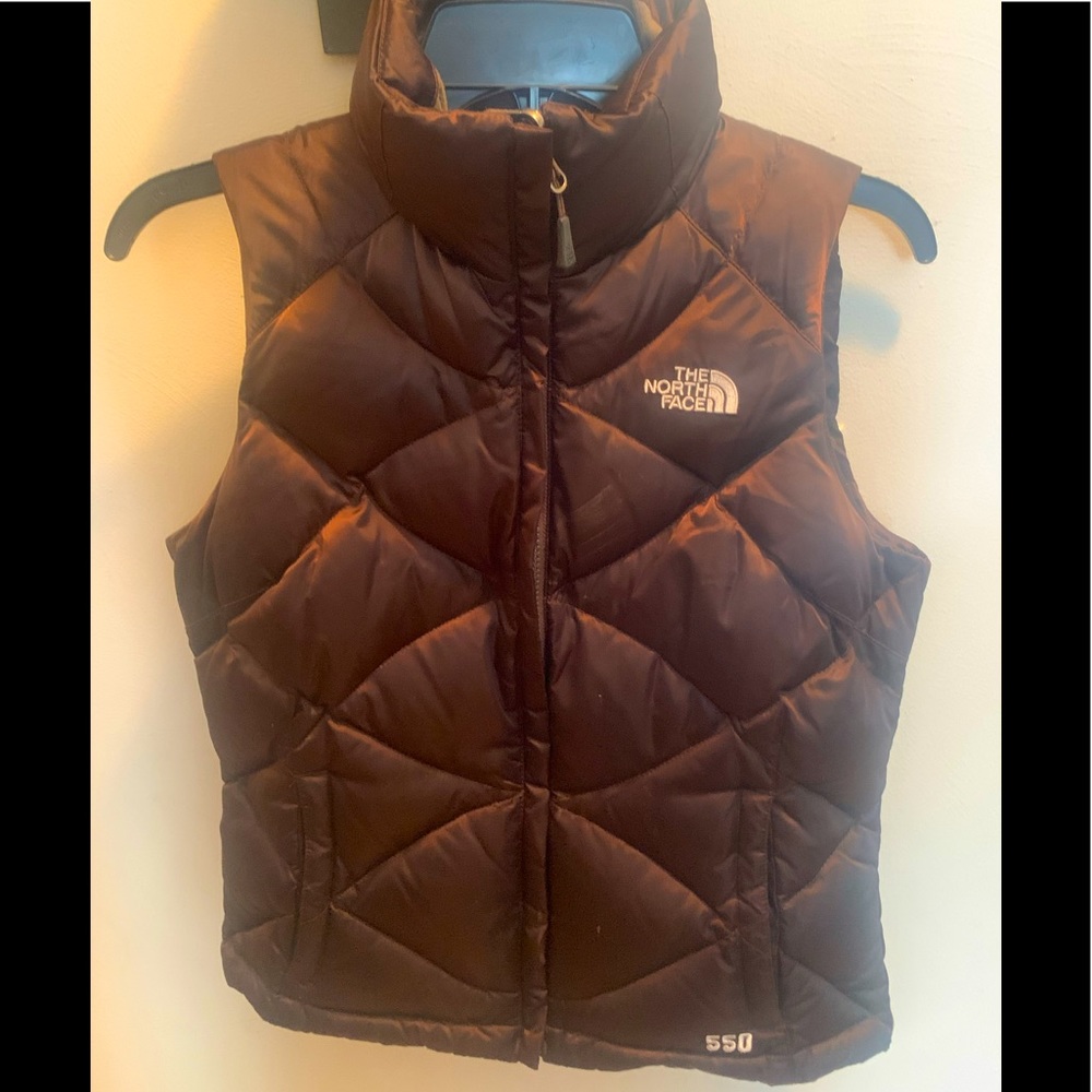 North Face 550 Brown Bubble Vest